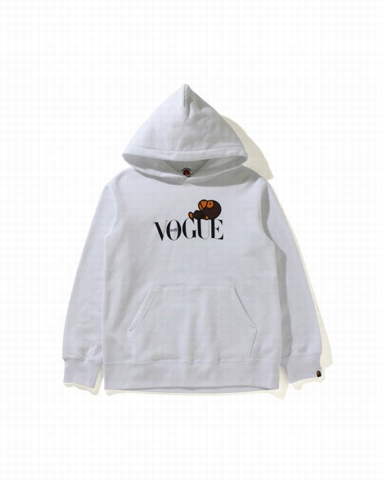 White Bape X Vogue Milo Pullover Kids' Hoodie | ZA-36452