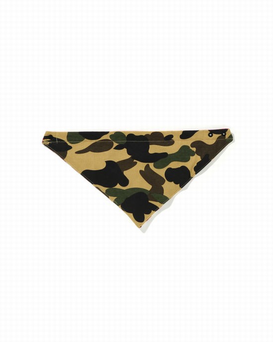 Yellow Bape 1st Camo Bandana Kids' Bib | ZA-81657