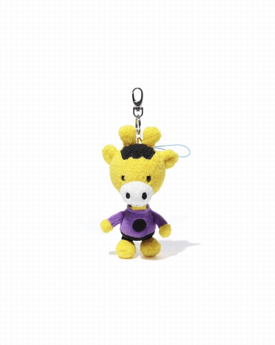 Yellow Bape Ali plush Men's Key Rings | ZA-28651