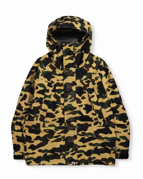 Yellow Bape Gore-Tex 1st Camo Snowboard Men's Jackets | ZA-29673