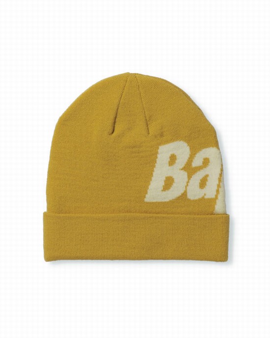 Yellow Bape Knit Men's Caps | ZA-69081