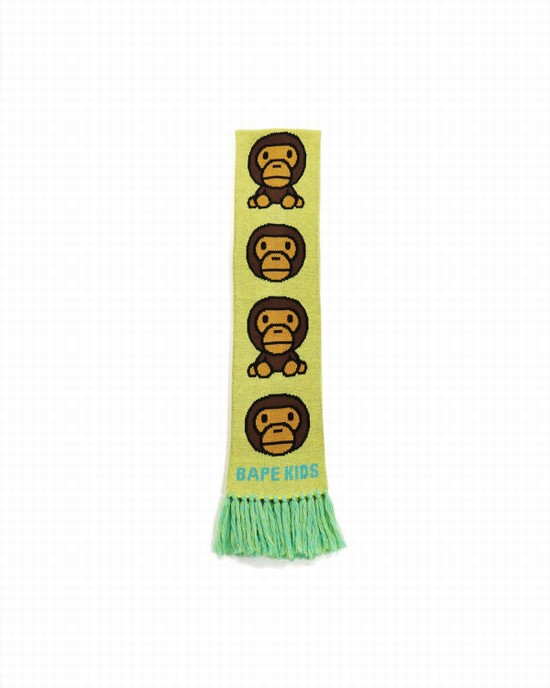 Yellow Bape Milo Kids' Scarves | ZA-43519