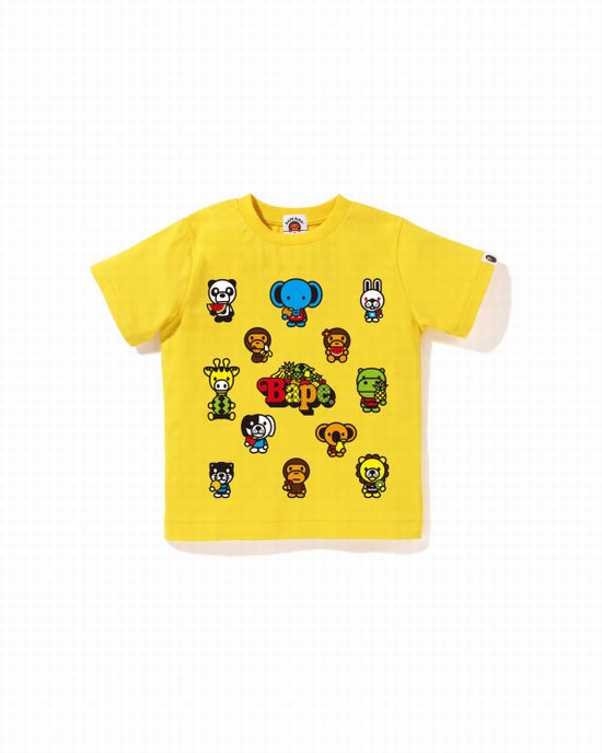 Yellow Bape Milo Mixed Fruit #1 Kids' T Shirts | ZA-68134