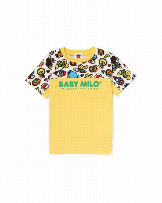 Yellow Bape Milo Mixed Fruit Kids' T Shirts | ZA-16395