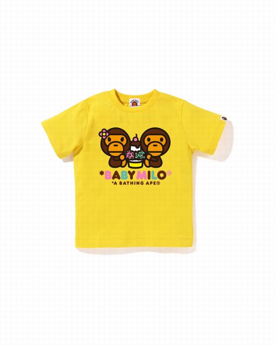 Yellow Bape Milo Mixed Fruit Milo & Lisa Kids' T Shirts | ZA-40561